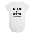 thumbnail image 1 of Baby Talk To My Lawyer (Grandma & Grandpa) Romper Newborn Bodysuits Infant Jumpsuits Childs Clothes Graphic Outfits, 1 of 5