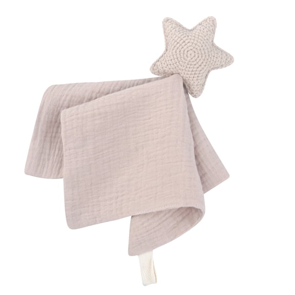 Baby Teething Towel Feeding Bib Soft Security Blanket Cotton Towel Burp Cloth Infant Shower Gift Knitted Star Sleep Toy