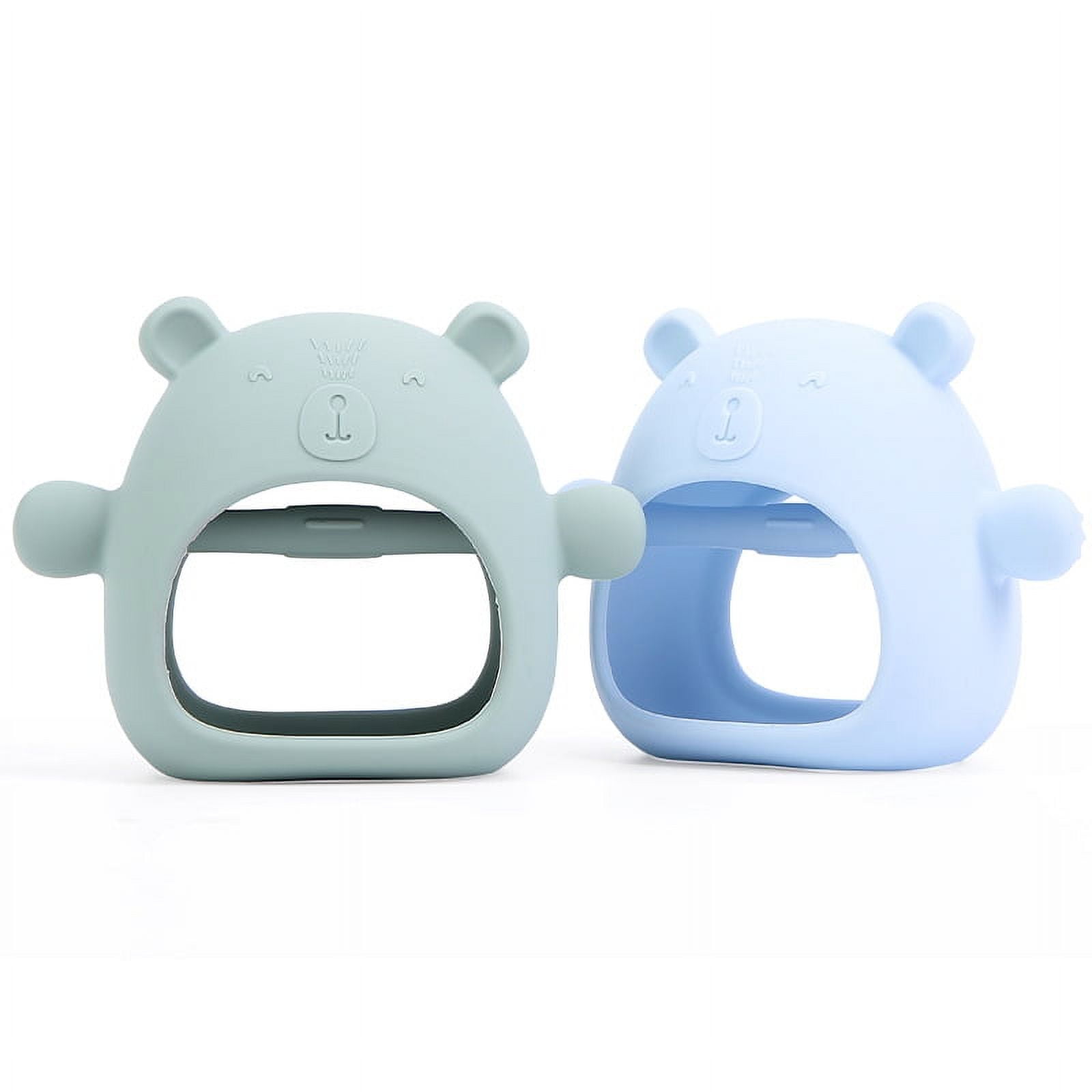 Stand-Up Teething Toys for Babies 0-6 Months 6-12 Months - Teethers with 2  × Baby Fruit Feeders and 4 × Baby Teether - BPA Free/Freezer Free 