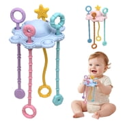 Baby Teething Toys for 3-6-9 Months, Pulling String Sensory Toys 6-12 Months,Infant Teething Relief