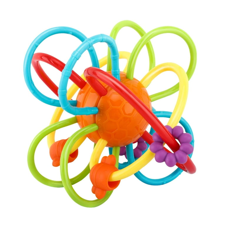 Baby Teething Toys Soft and Soothing Sensory Infant Toy Honey Comb Ball Rattle Teether Toy BPA Free Easy to Hold for Infants and Toddlers All Ages