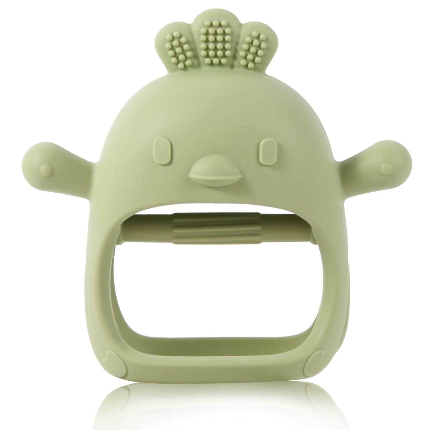 Baby Teething Toys, Cute Chick Silicone Teether for Infants 3+ Months, Food-Grade Silicone Hand Grip Chew Toy, BPA Free