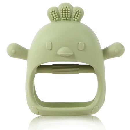 Baby Teething Toys, Cute Chick Silicone Teether for Infants 3+ Months, Food-Grade Silicone Hand Grip Chew Toy, BPA Free