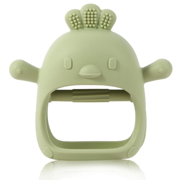 Baby Teething Toys, Cute Chick Silicone Teether for Infants 3+ Months, Food-Grade Silicone Hand Grip Chew Toy, BPA Free