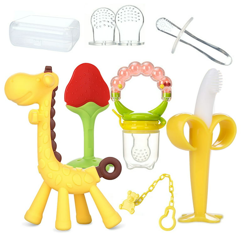 Baby Teething Toys- Teething Toys for Babies 0-6 Months& 6-12 Months, Baby  Teether Chew Toys/Infant/ Baby Toys, Natural Organic Freezer Safe for