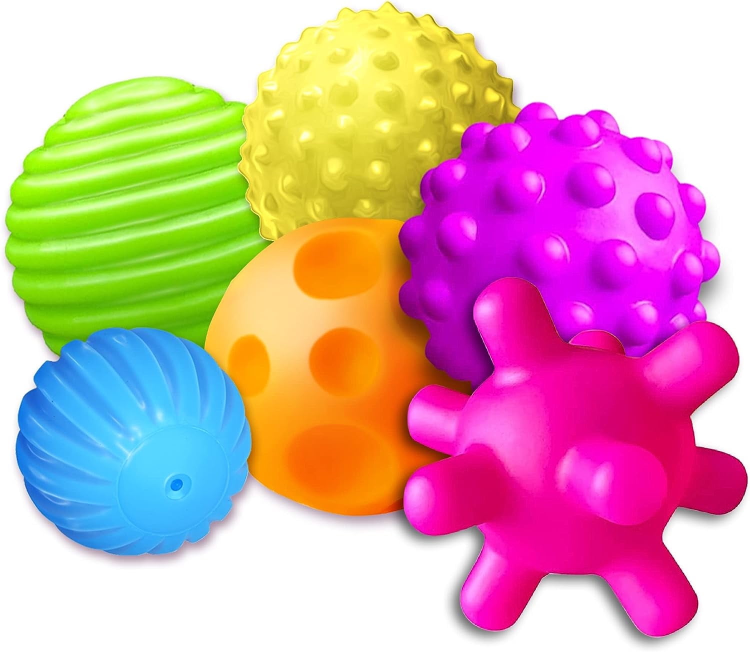 Baby Textured Multi Sensory Toys Massage BALL Gift Set For Toddlers Aged 1 3 Soft Balls Montessori Infant Baby Toys 6 To 12 Months 6 Pack Walmart