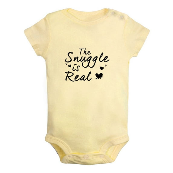 Baby The Snuggle is Real Funny Romper Newborn Bodysuits Infant Baby Jumpsuits Cotton Clothes Graphic One-Piece Outfits