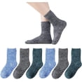 thumbnail image 1 of Baby Thermal Socks Toddler Boys/Girls Thick Warm Crew Socks with Grips Brushing Inside 5/6 Pack, 1 of 1