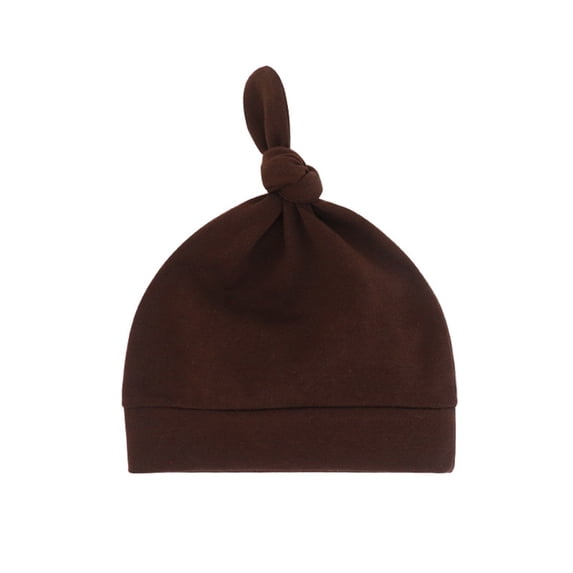Baby Thin Cotton Beanie, Lightweight Single Layer Cap for Newborns and Infants, Breathable and Soft for Spring, Summer, and Fall Daily Wear, Comfortable and Simple Design Brown