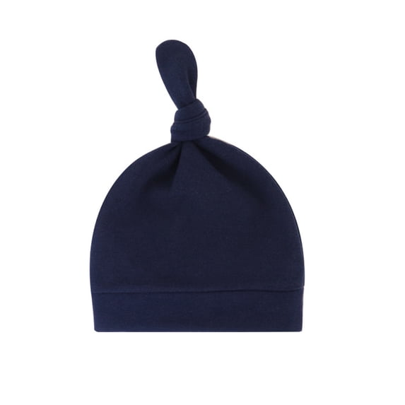 Baby Thin Cotton Beanie, Lightweight Single Layer Cap for Newborns and Infants, Breathable and Soft for Spring, Summer, and Fall Daily Wear, Comfortable and Simple Design Navy