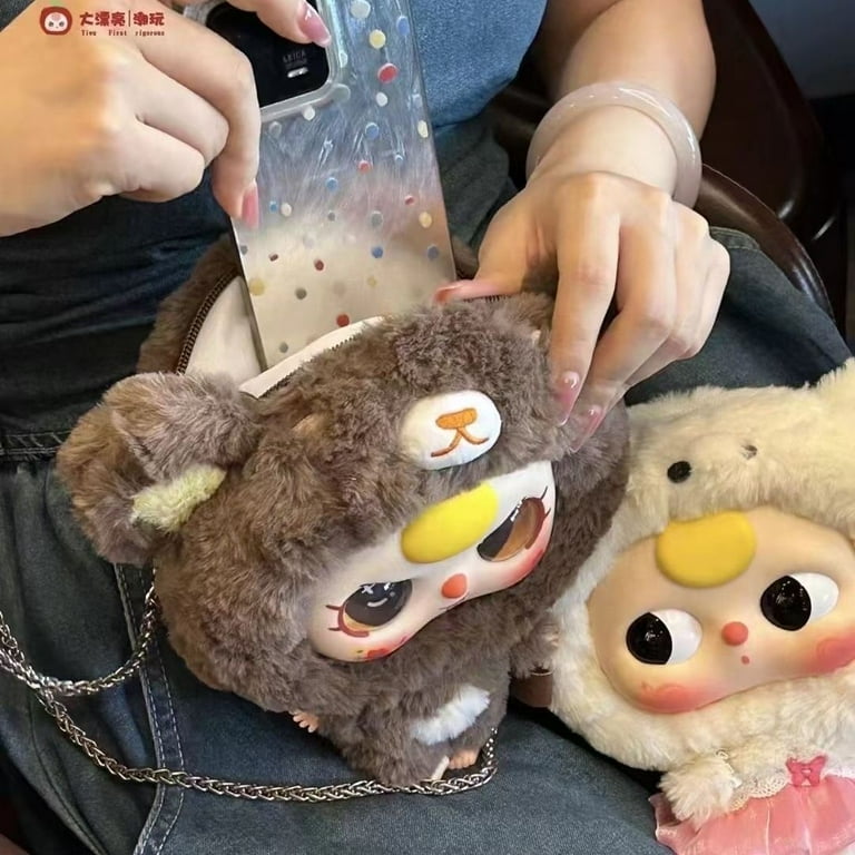 Baby Three Big Heads Baby Zipper Pouch Plush Blind Box Gift