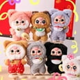 thumbnail image 1 of Baby Three Billionaire Lucky Cat Series Blind Box, Cat Theme Mystery Box Plush Doll Stuffed Toys Bag Pendant Keychain Charm Xmas Birthday Gift, 6 PCS, 1 of 19