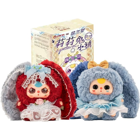 Baby Three Lily Rabbit Town Series 4 Plush Blind Box 1PC (1 of 13 Possible Styles) Cute Figures Collectible Toys Christmas Birthday Gifts(1Pc Series 4(V4))