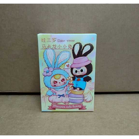 Baby Three Macaron Bunny Series Blind Box Figure Plush Toy-