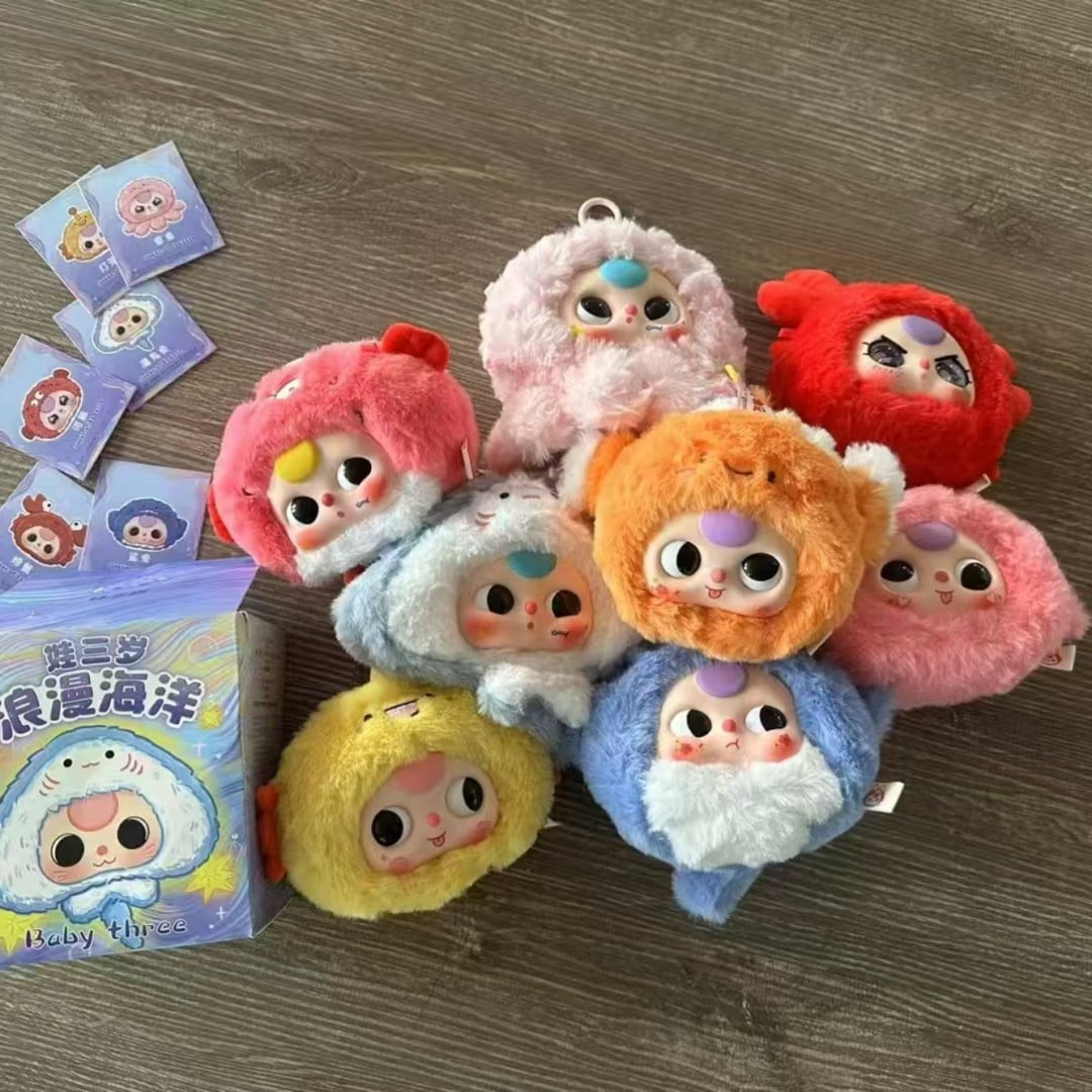 Baby Three Ocean Series Plush Blind Box Trendy Toy Pendant
