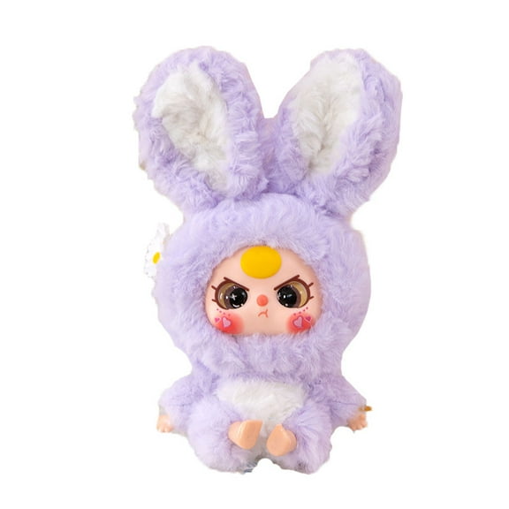 Baby Three Plush Doll Blind Box Cute Rabbit Stuffed Animal Plush Toys Kawaii Mystery Collectible Toys Cute Soft Animals Charm Birthday Gifts (Random expression)
