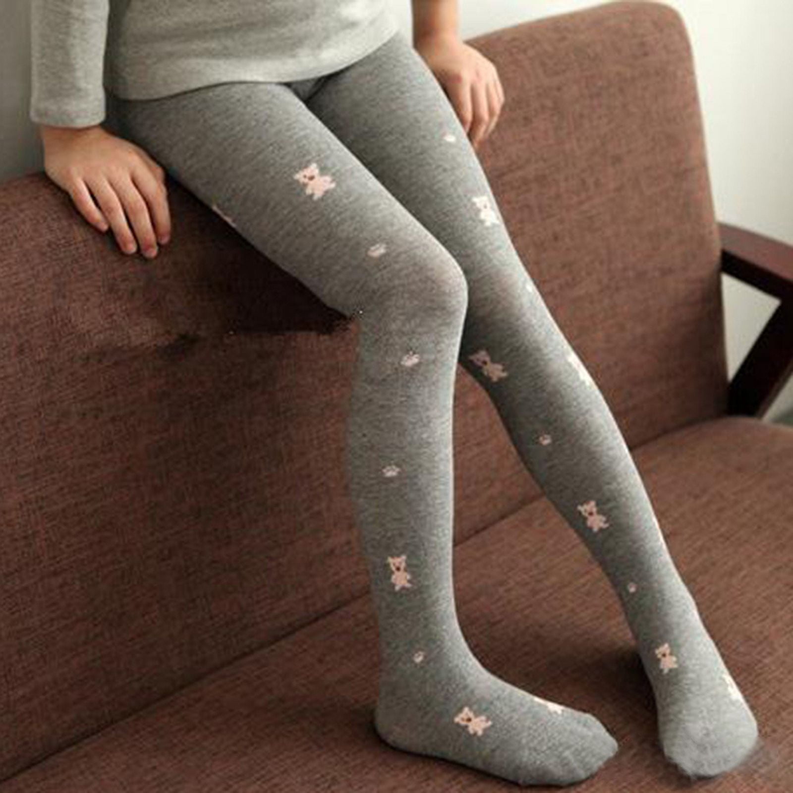 Baby Tights Cable Knit Tights Animal Print Leggings Seamless Cotton