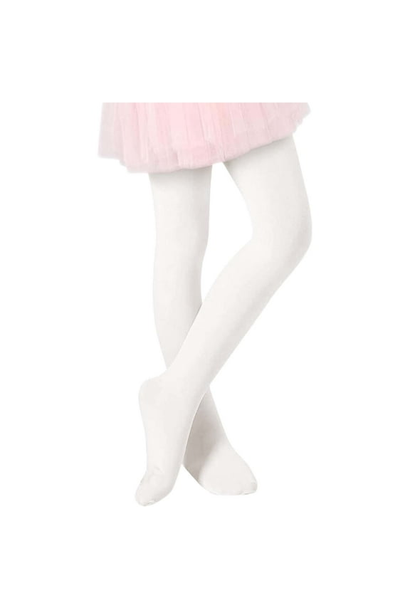 Baby Tights Spring Summer High Elastic Dance Leggings Ballerina Tights Stretchable Leggings Girls White 8 Years-9 Years