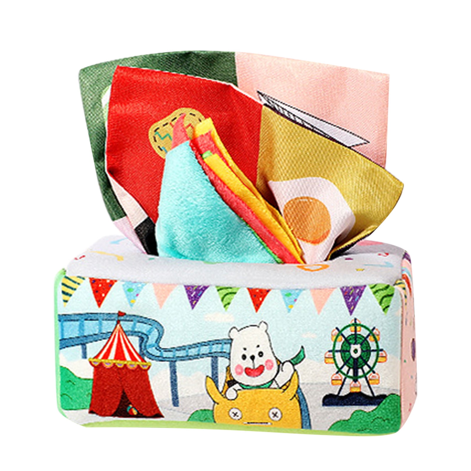 Baby Tissue Box Toy Tear Resistant Early Education Toy Infant Sensory ...
