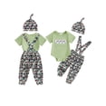 thumbnail image 1 of Baby Toddler 3Pcs Summer Outfits 3 6 12 Months Short Sleeve Duck Embroidery Romper + Pants + Hat Set Infant Clothes, 1 of 9