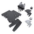 thumbnail image 1 of Baby Toddler Bat for Kids Long Sleeve Romper Bodysuit Pants Hats 3 Piece Set Unisex Girls Halloween Party Dress up Clothes Size 6-24 Months, 1 of 9