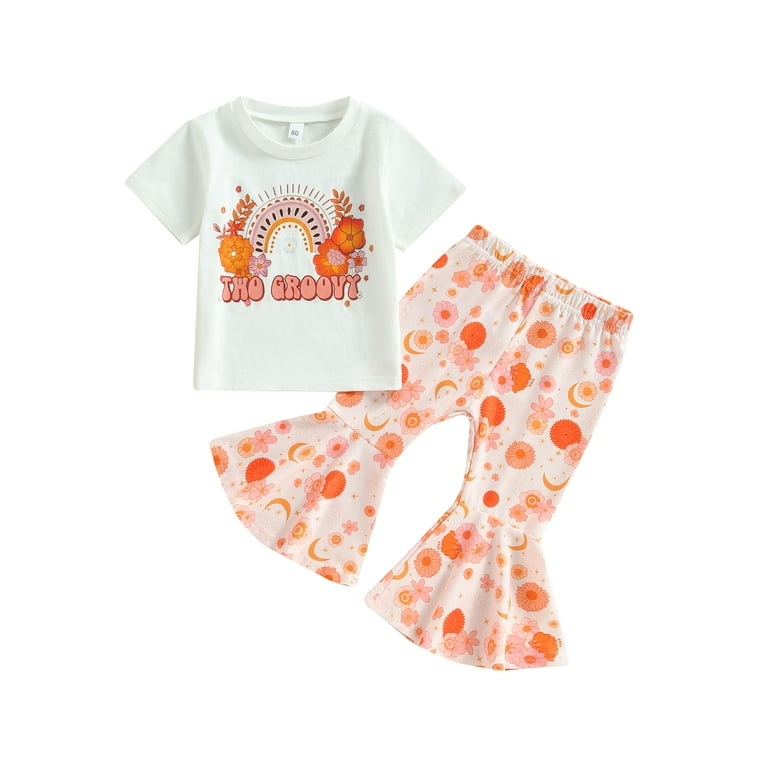 Baby Girl Boho Flared Jeans 3-Piece Outfit Set – The Trendy Toddlers