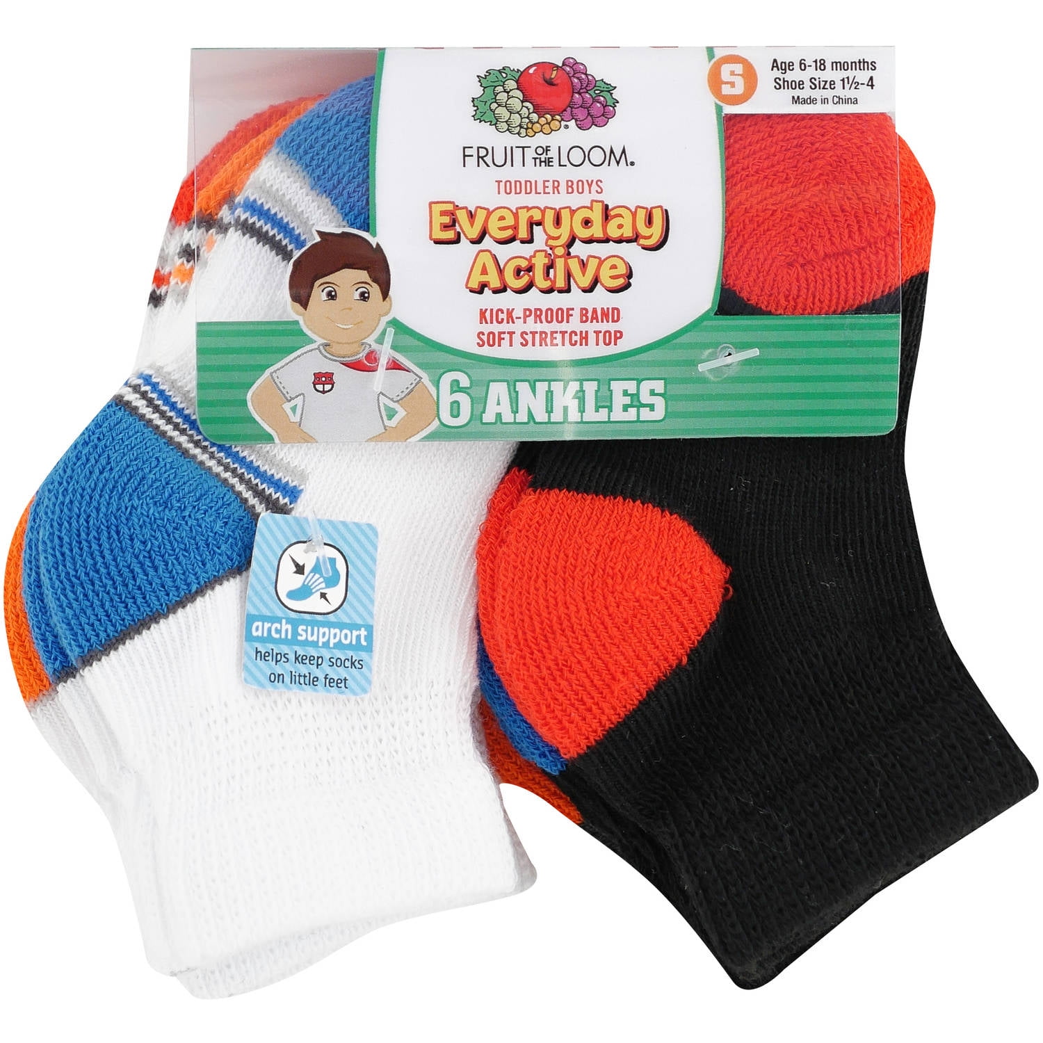 Baby Toddler Boy Ankle Socks, 6 Pack