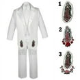 thumbnail image 1 of Baby Toddler Boy Christening Baptism Formal Tail White Tuxedo Suit Stole Sm-20, 1 of 6