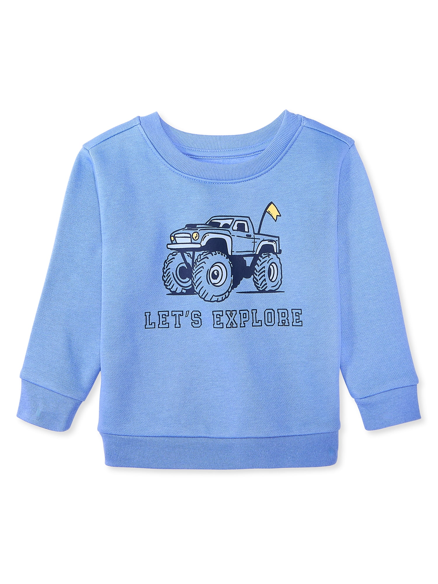 Garanimals Baby & Toddler Boys Graphic Fleece Crewneck Sweatshirt, Sizes 0-6T