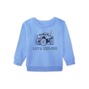 Garanimals Baby & Toddler Boys Graphic Fleece Crewneck Sweatshirt, Sizes 0-6T