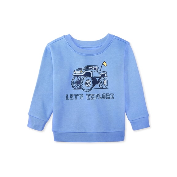 Garanimals Baby & Toddler Boys Graphic Fleece Crewneck Sweatshirt, Sizes 0-6T
