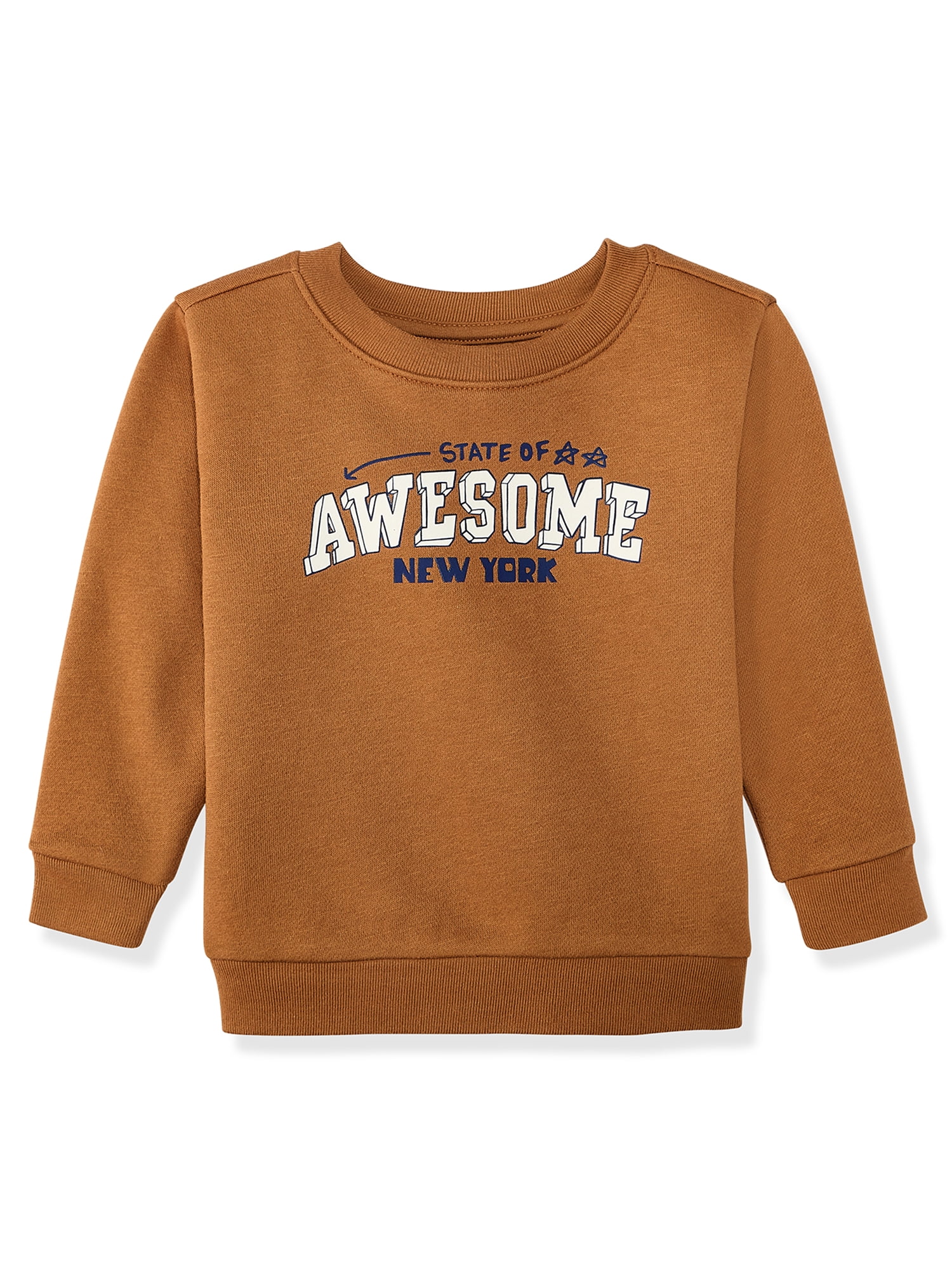 Garanimals Baby & Toddler Boys Graphic Fleece Crewneck Sweatshirt, Sizes 0-6T