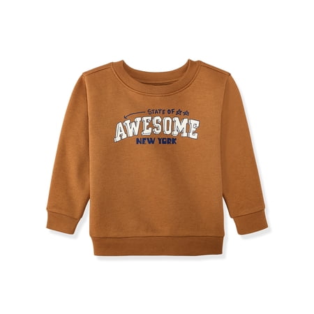 Garanimals Baby & Toddler Boys Graphic Fleece Crewneck Sweatshirt, Sizes 0-6T