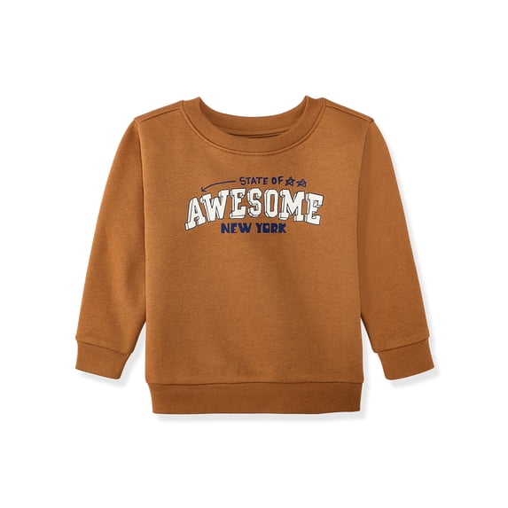 Garanimals Baby & Toddler Boys Graphic Fleece Crewneck Sweatshirt, Sizes 0-6T