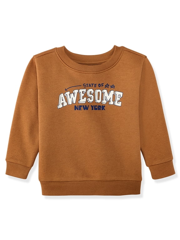 Baby & Toddler Boys Graphic Fleece Crewneck Sweatshirt, Sizes 0-6T