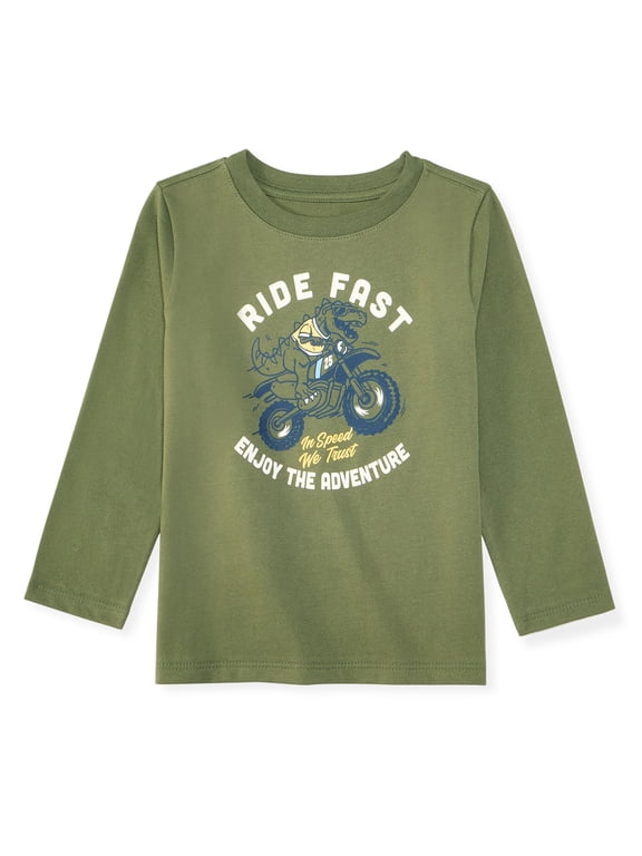 Baby & Toddler Boys Long Sleeve Shirts, Single & 3-Pack, Sizes 0-6T