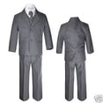 thumbnail image 1 of Baby Toddler Boy Dark Gray Grey Silver Wedding Formal Party Tuxedo Suits Sz S-20, 1 of 4