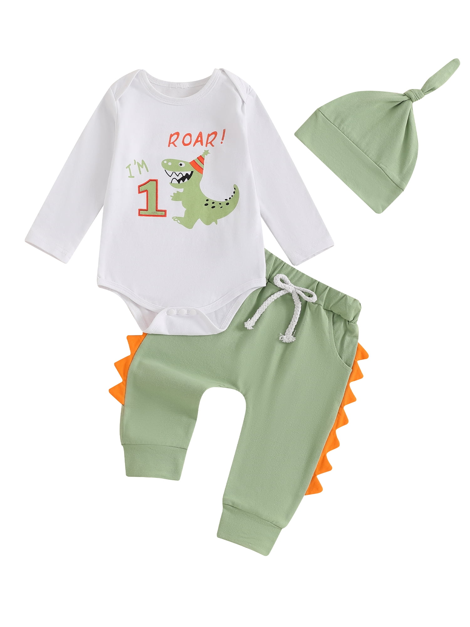 Baby Toddler Boy Fall Outfit 6 12 18 Months Dinosaur Print Long Sleeve