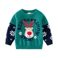 thumbnail image 1 of Baby Toddler Boy Girl Cotton Crewneck Sweatshirt Christmas Clothing,Christmas Top Sweater Knit Green 1-7 Years Old, 1 of 12