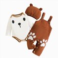 thumbnail image 1 of Baby Toddler Boy Girl Fall Winter Clothes Embroidery Stripe Pullover Pants Sets Infant Long Sleeve Sweatshirt Outfits 9-12 Months, 1 of 9