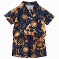 thumbnail image 1 of Baby Toddler Boy Outfits 2T 3T 4T 5T Clothes Summer Kids Pattern Short Sleeve Button Down Shirt & Shorts Set 11-12 Years, 1 of 7