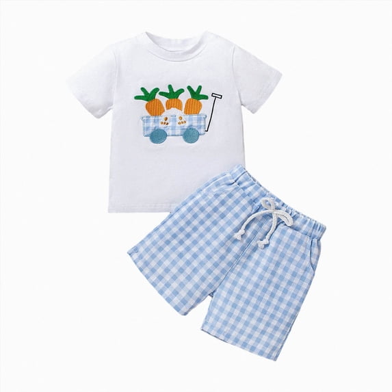 Baby Toddler Boy Outfits 2t 3t 4t 5t Clothes Summer Kids Pattern Short Sleeve Button Down Shirt & Shorts Set,Quick-Dry 2-3 Years