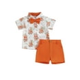 thumbnail image 1 of Baby Toddler Boy Outfits Easter Clothes Rabbit Short Sleeve Button Down Shirt  Shorts Summer 2Pcs, 1 of 6