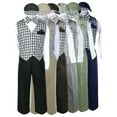 thumbnail image 1 of Baby Toddler Boy checks Easter Gingham Christmas Gift Long Vest Set Suits Sm-4T, 1 of 3