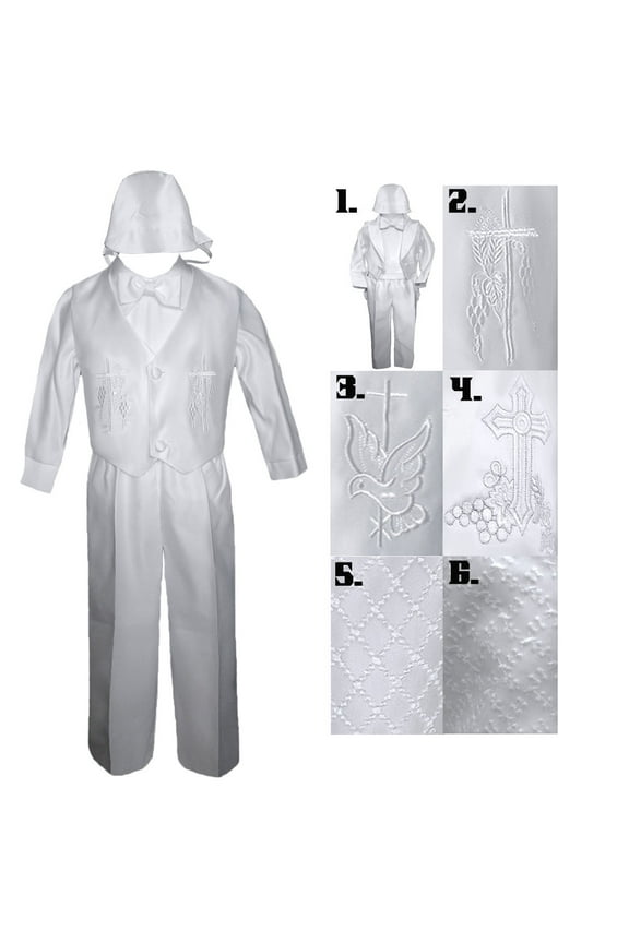 Baby Toddler Boys Baptism Christening Vest Tuxedo Suit Outfit Long Sleeve S-4T