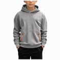 thumbnail image 1 of Baby And Toddler Boys Crewneck Sweatshirts Kids Solid Cotton Pullover Hoodie Long Sleeve T-Shirts Tops For 6-12 Months 12-24 Months 2t 3t 4t 5t 6t 7t 8t 9t Children,Baby Boy Hoodie 6-7 Years, 1 of 4