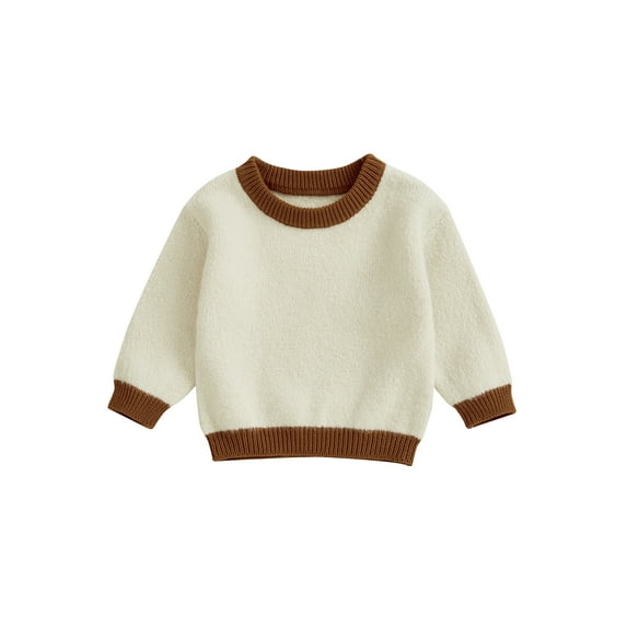 Baby Toddler Boys Girl Knit Sweaters 3 6 9 12 18 24 Months 2T 3T 4T 5T Long Sleeve Round Neck Bunny Embroidery Pullover Toddler Winter Tops