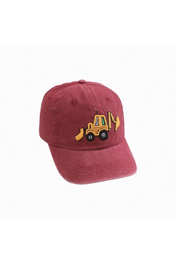 Baby Toddler Boys Girls Cotton Blend Baseball Hat Adjustable Infant Ball Cap Kids Trucker Hat Daily Casual Outdoor Sun Hat Gibobby,One Size,Red