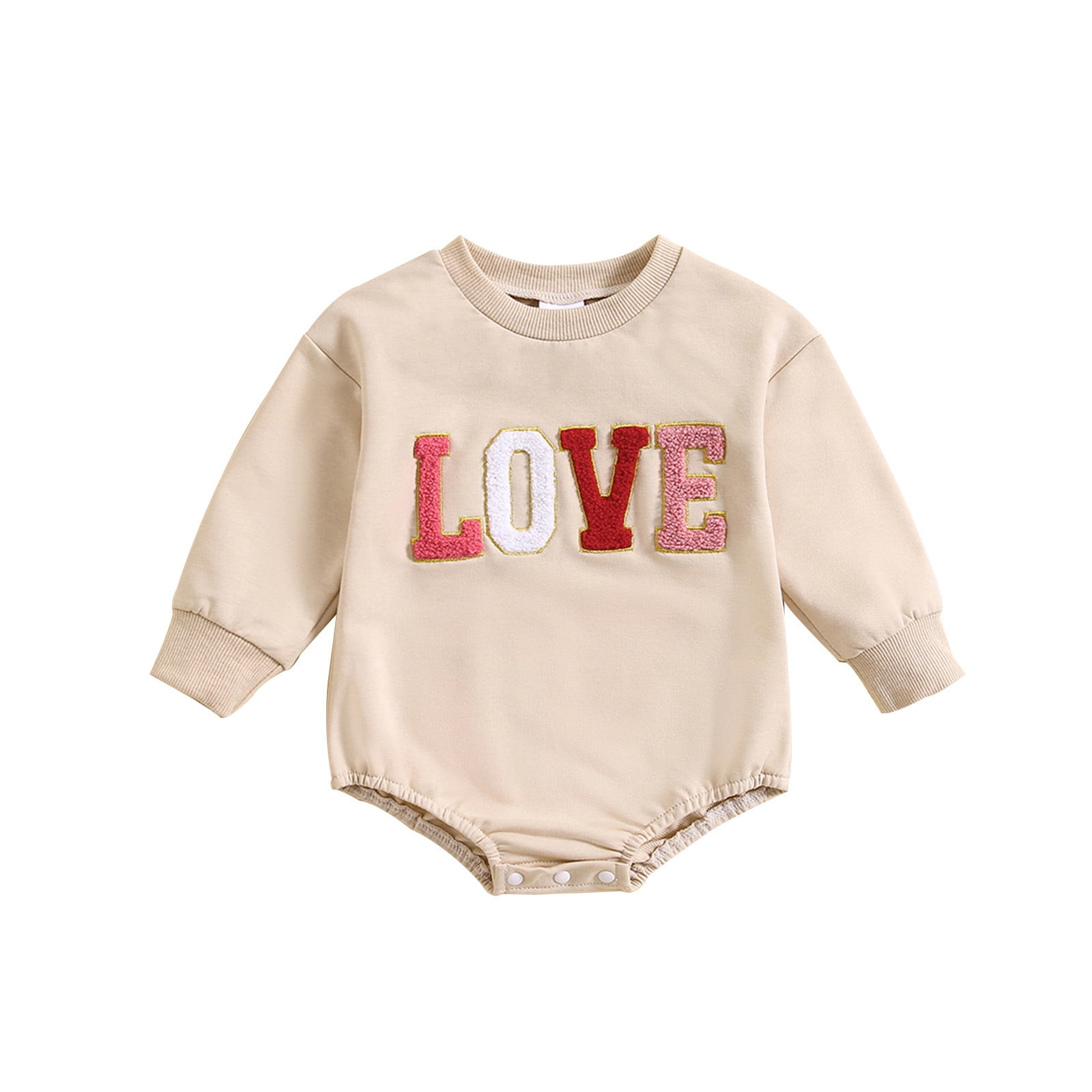 Baby Toddler Boys Girls Long Sleeve Cartoon Valentine's Day Prints