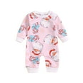 Baby Toddler Boys Girls Long Sleeve Christmas Cartoon Prints Rompers